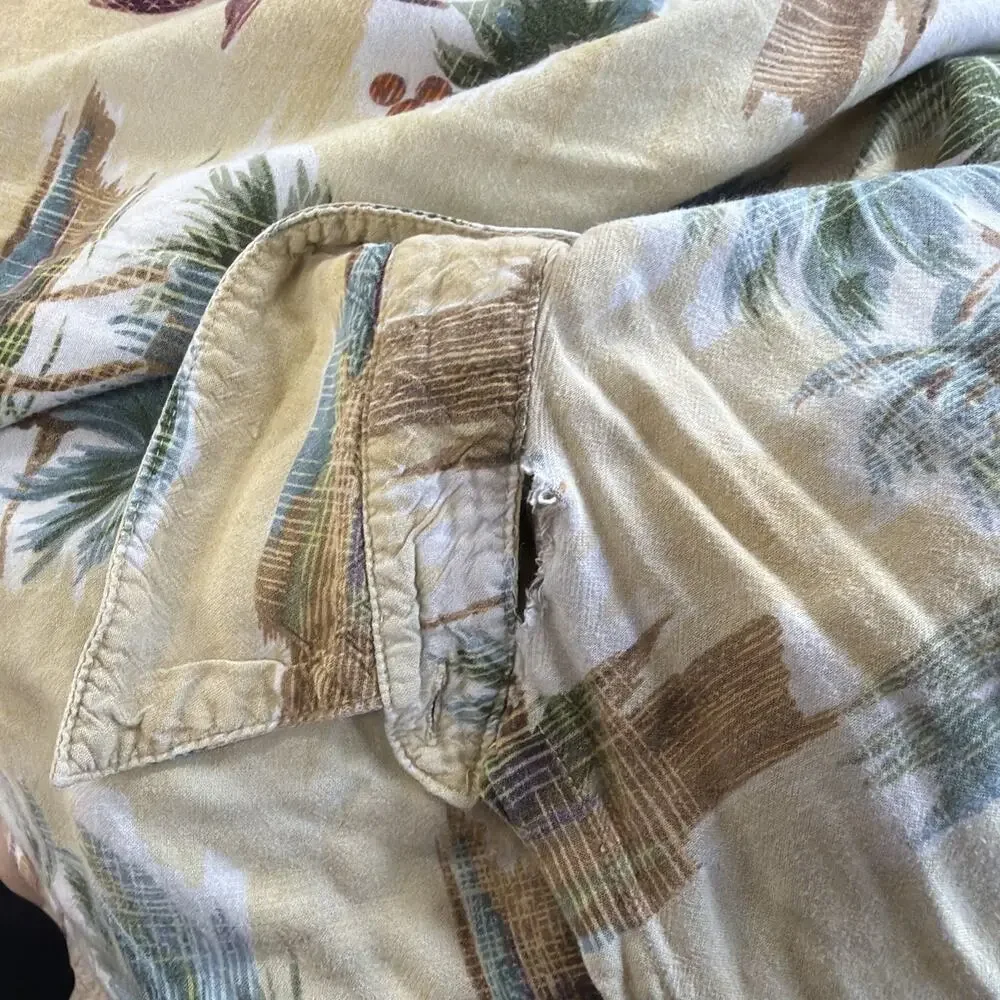 Campia Moda Hawaiian Shirt Men's L Floral Short Sleeve Button Up